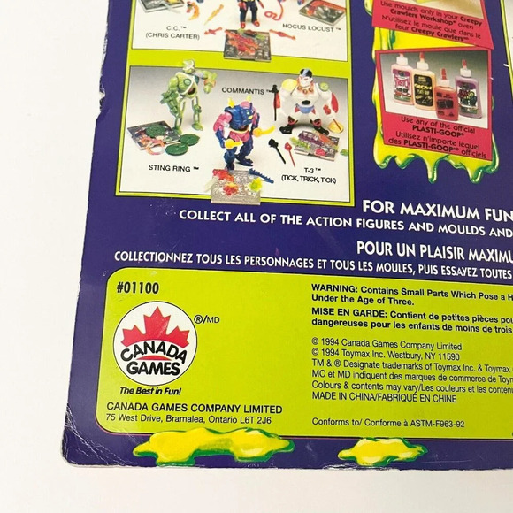 VTG 1994 Creepy Crawlers Spooky Goopy 5.5 Inch Action Figure Toymax Crime Grimes - Picture 8 of 16